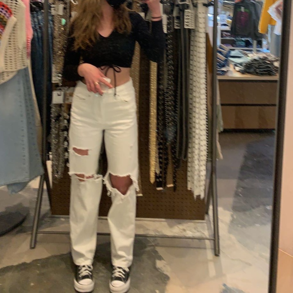 wild fable white ripped jeans size 0